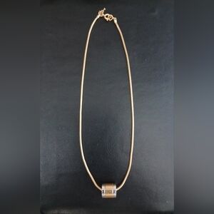 Trifari Gold Necklace with Silver Accents